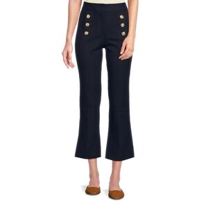 10 Crosby Derek Lam Midnight Pants with Gold Buttons